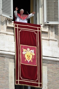 UNUSUAL TAPESTRY HANGS DURING POPE'S ANGELUS OCT. 10