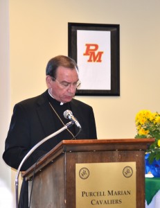 Archbishop Dennis M. Schnurr formally blessed the James J. Gardner Learning Center at Purcell Marian High School on Monday, November 18. (Courtesy Photo)