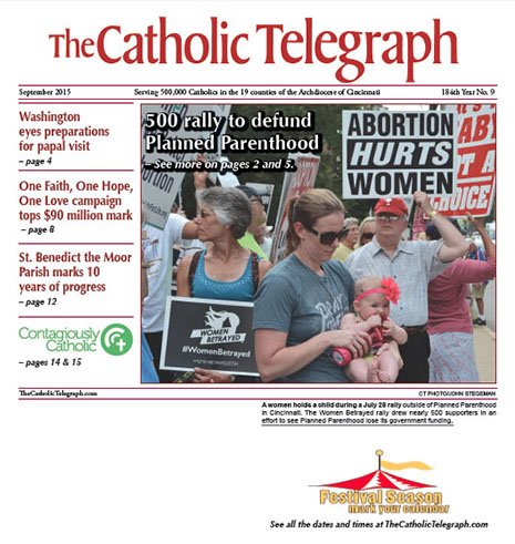 The cover of the September 2015 print edition of The Catholic Telegraph. 