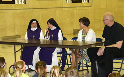Guest speakers visited Our Lady of Lourdes Catholic School recently to talk to students about vocations. (Courtesy Photo)