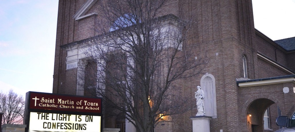 St. Martin of Tours in Cheviot is one of 200-plus parishes in the Archdiocese of Cincinnati participating in the 2016 Light is ON For You confession experience. (CT Photo/John Stegeman)