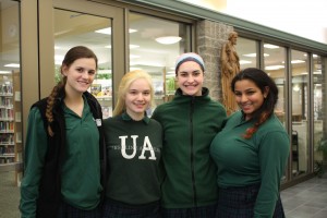 Kiran Desai ‘17 of West Chester, Sophia Jacobs ‘17 of Hyde Park, Katie MacVittie ‘17 of Montgomery, and Kate Thompson ‘17 of Maineville. (Courtesy Photo)