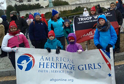 American Heritage Girls attended the March for Life in Washington D.C. earlier this year. (Courtesy Photo)