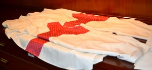 Vestments slated for newly ordained priests await their function in the sacristy of the Cathedral of St. Peter in Chains before the 2014 ordination Mass. (CT Photo/John Stegeman)