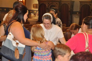 Members of St. Mary’s Latino community express gratitude to Sister Maria