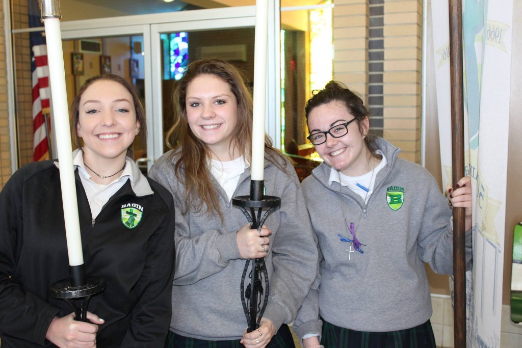 Students from Badin preparing for Mass. (Courtesy Photo)