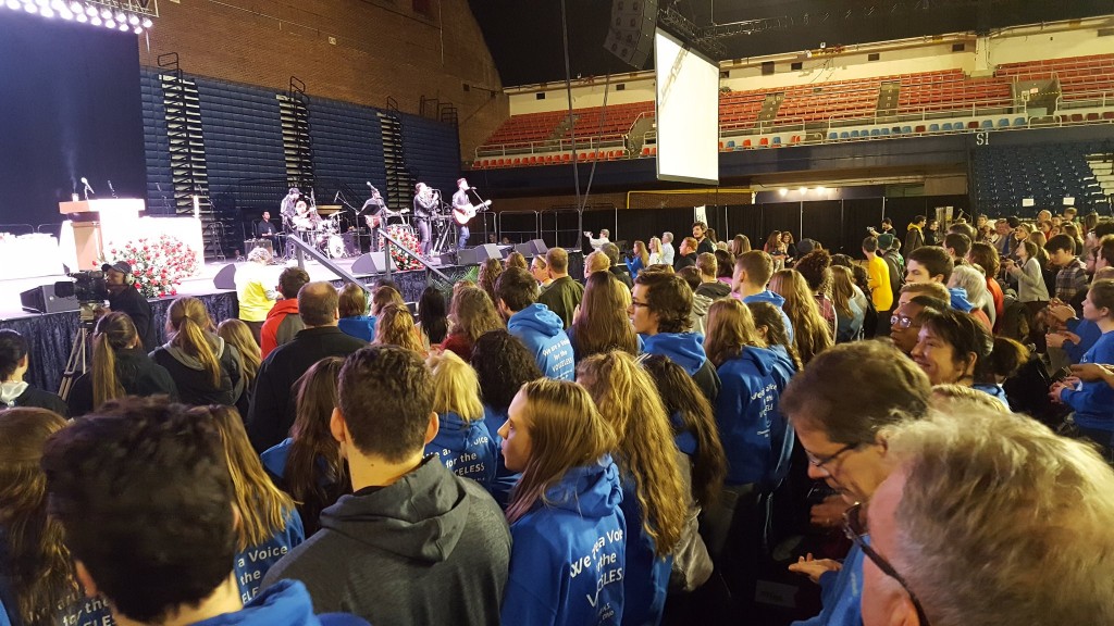 Carroll High School Students attend rally before March in Washington. (Courtesy Photo)