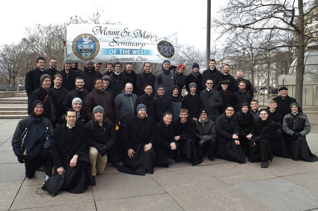 Seminarians from Mount Saint Mary's March for Life 2017. (Courtesy Photo)