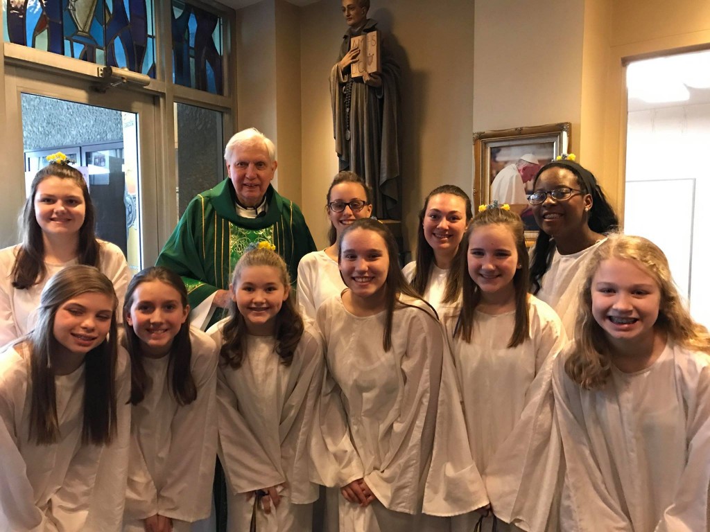 St. Ignatius students with Fr. Wall (Courtesy Photo)