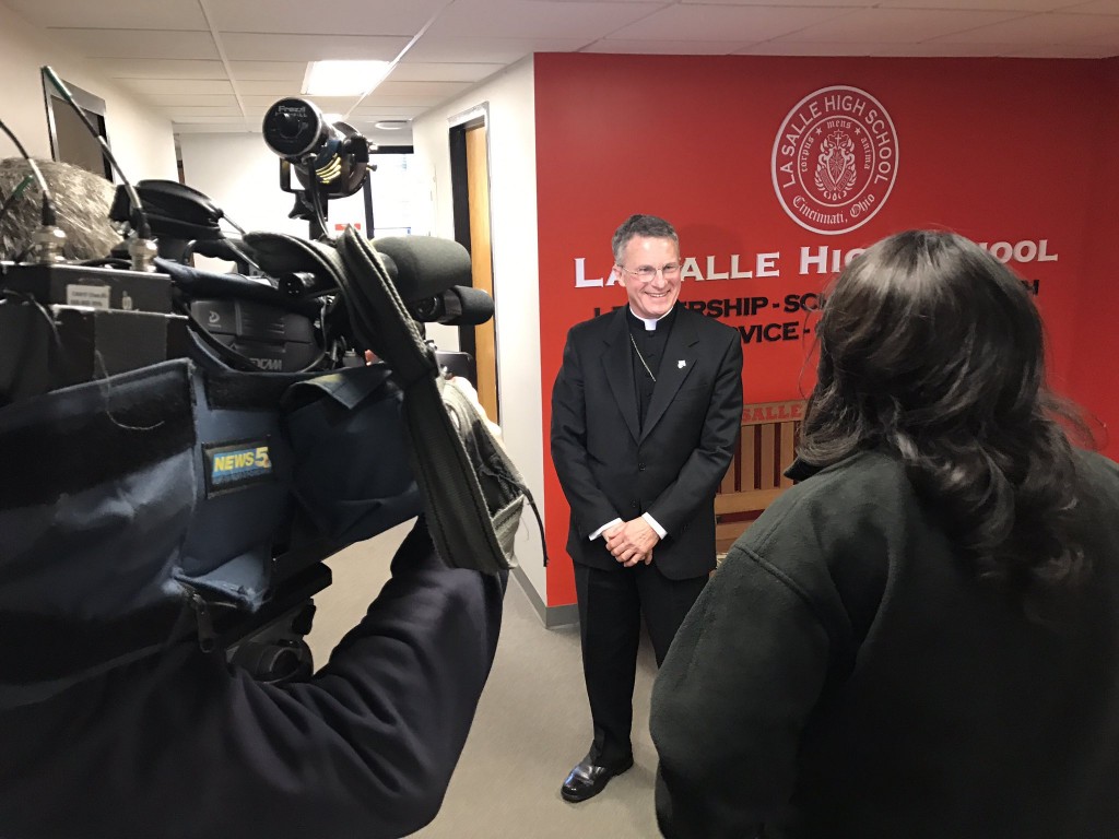 Media meets with Archbishop Broglio of the Military Archdiocese. (Courtesy Photo)