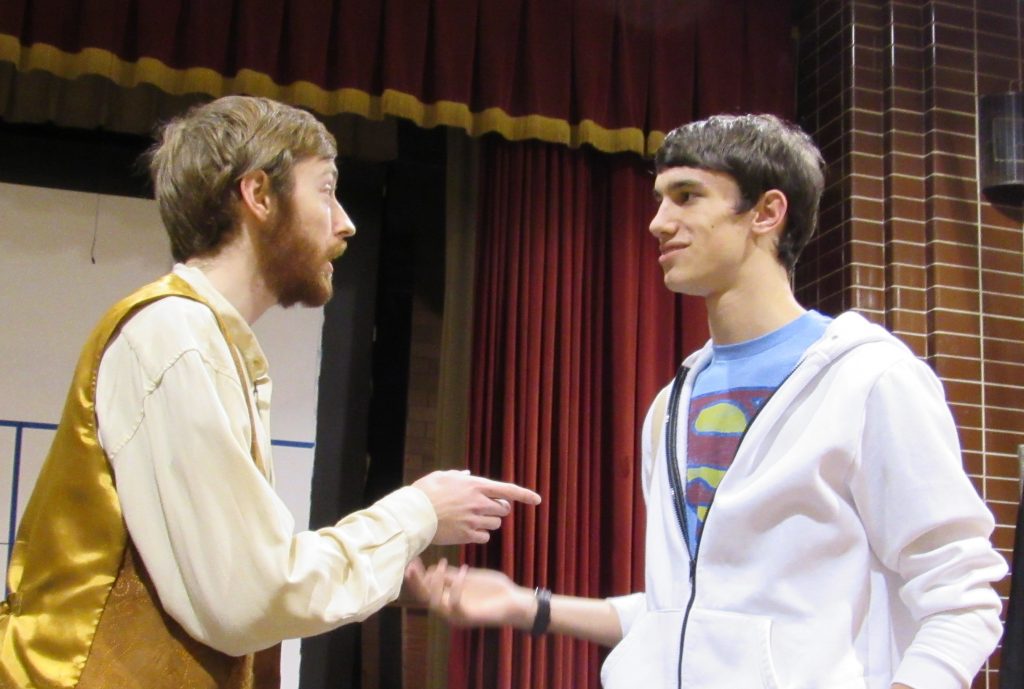 Will and Conor in the Lehman High School Production of Godspell (Courtesy Photo)