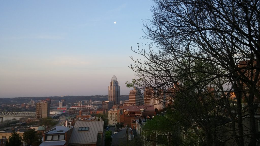 Looking westward from Holy Cross Immaculata Good Friday 2017 (Greg Hartman/CT Photo)