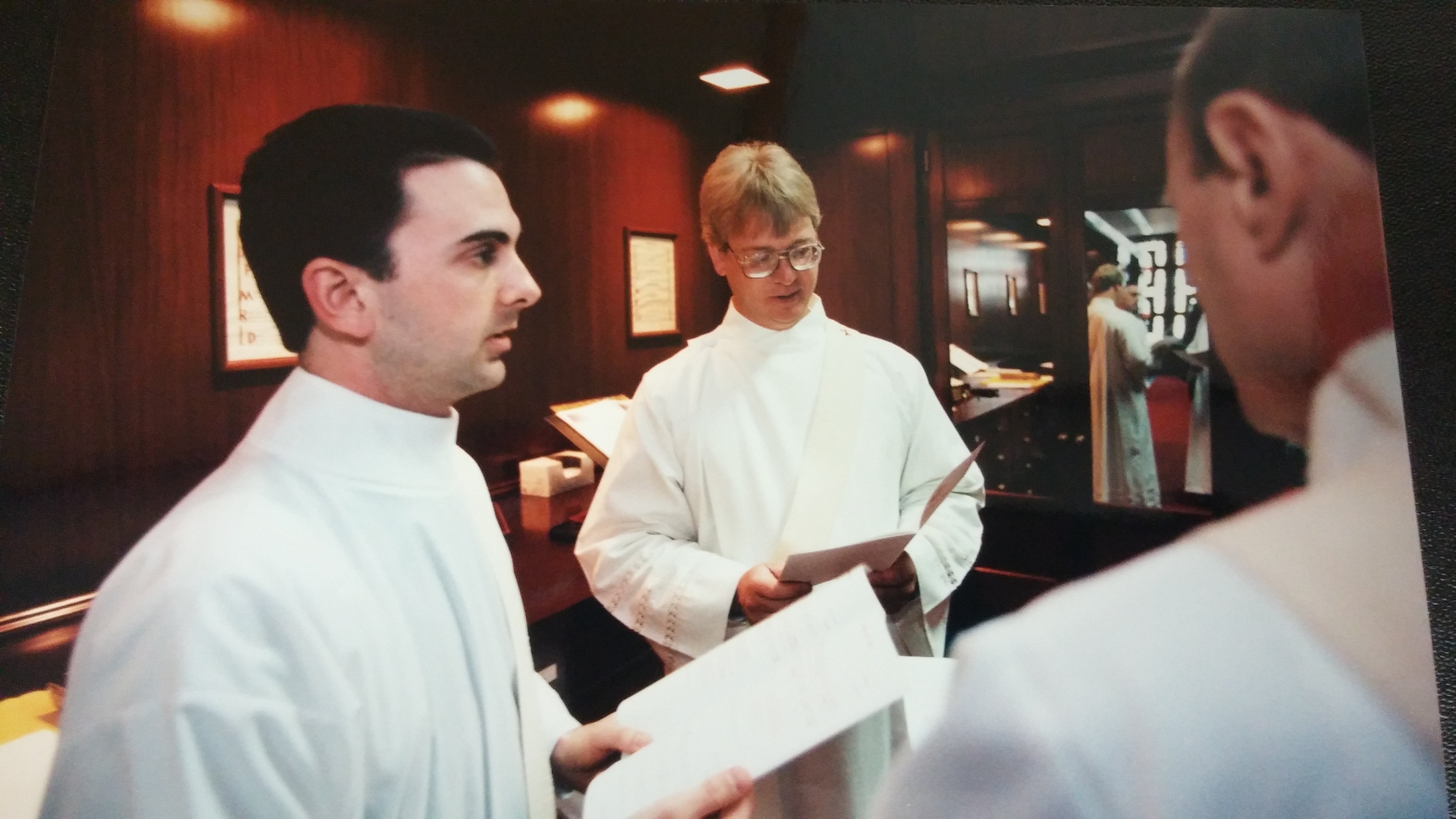 Deacons Piepmeyer, Fullmer, and Meyer prepare for Ordination