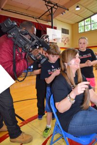 Beautiful Lengths 2017 - Mrs. Pickerill cutting time (Courtesy Photo)