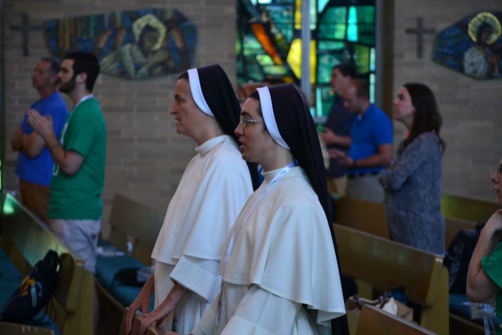 Part of team during Mass at Abide (CT Photo/Greg Hartman)