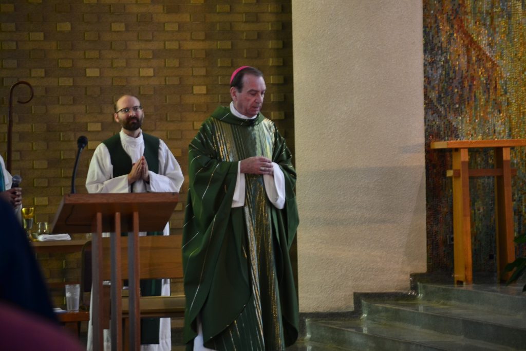 Archbishop Dennis M. Schnurr delivers his homily at Abide 2017 (CT Photo/Greg Hartman)