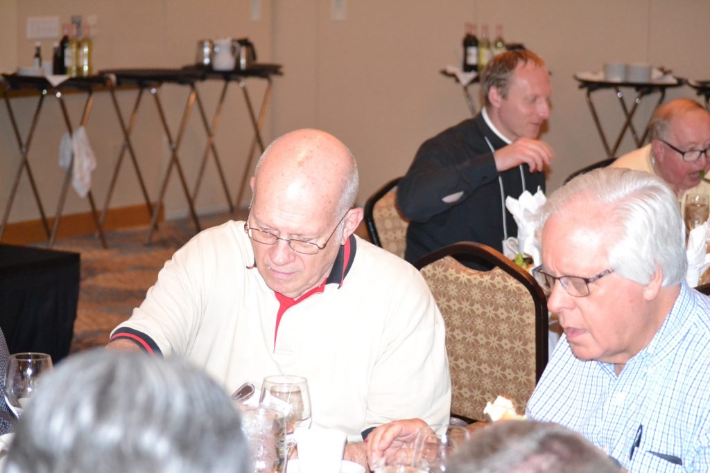 Rev. George Kunkel and Rev. Steven Walter at the 2017 anniversary dinner (CT Photo/Greg Hartman)