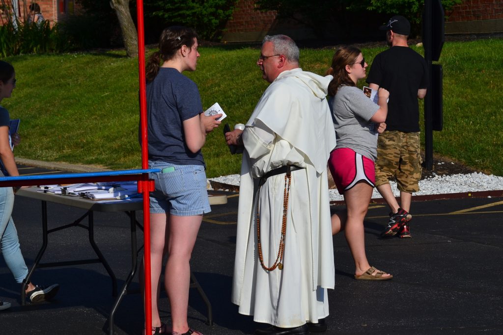 The Truth Booth was evangelizing throughout the St. Gertrude Festival. (CT Photo/Greg Hartman)