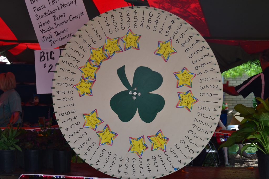 A prize wheel, Irish style (CT Photo/Greg Hartman)