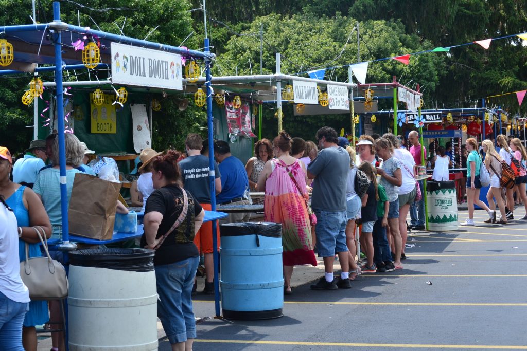 The Booths were busy at St. Helen's Festival (CT Photo/Greg Hartman)