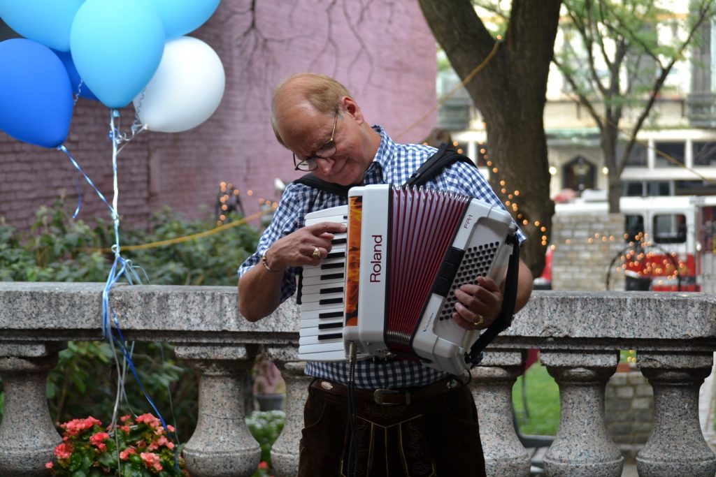 Entertainment at the reception following the 175th Anniversary Mass at Old St. Mary's (CT Photo/Greg Hartman)