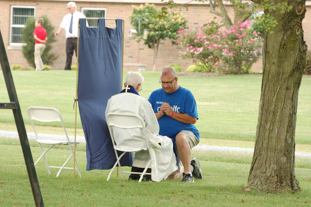 Confessions were heard on the grounds of Maria Stein (CT Photo/Jeff Unroe)