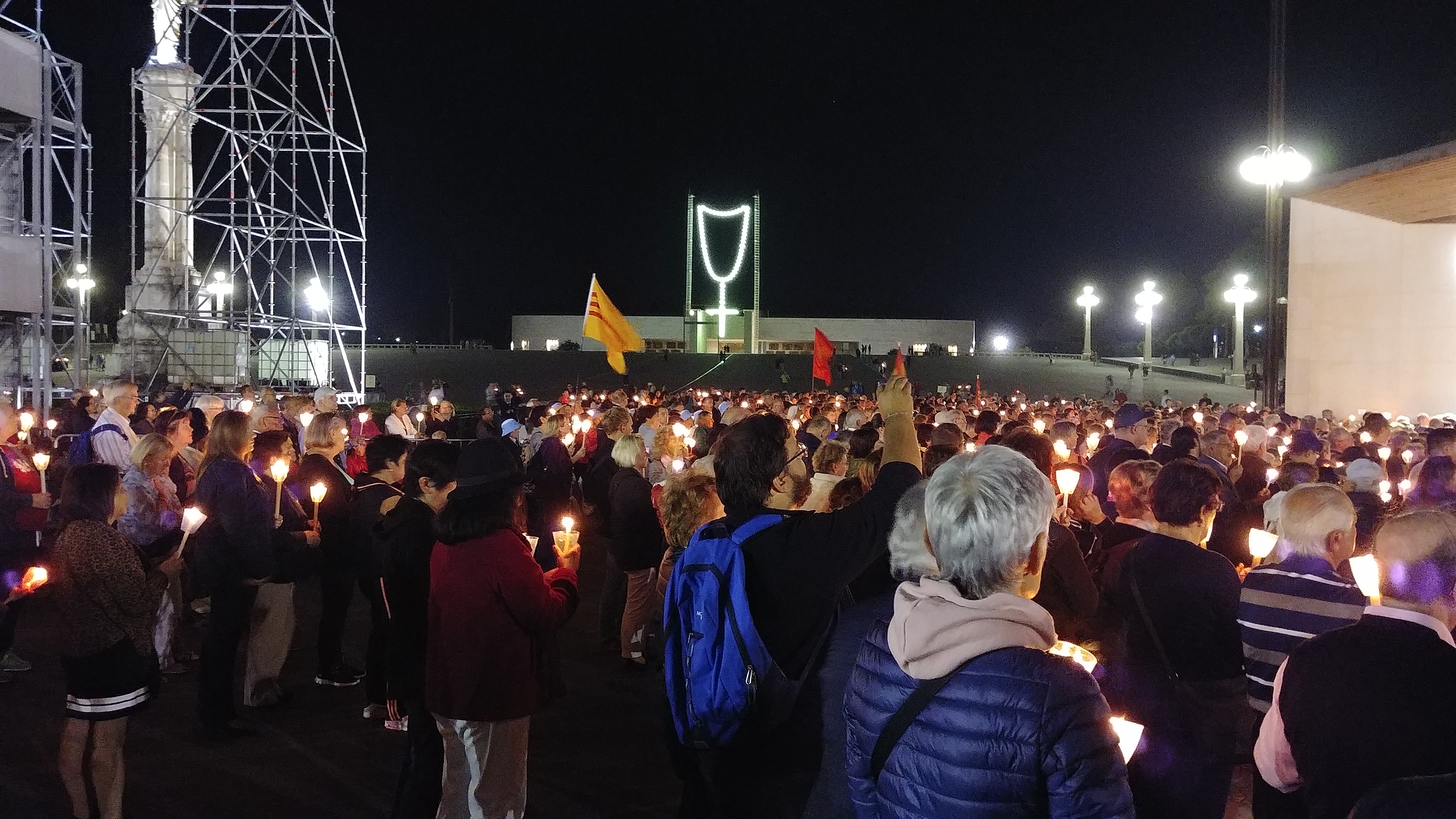 The faithful throughout the world descend nightly in Fatima for the procession. (CT Photo/Greg Hartman)