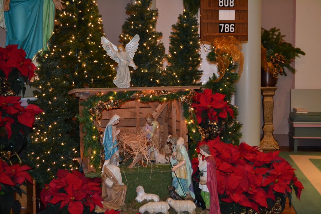 The Nativity at St. Jerome on the Fourth Sunday of Advent. CT Photo/Greg Hartman)