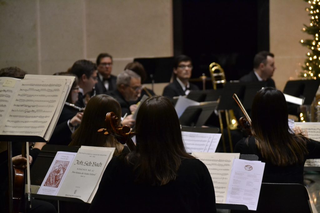 Musicians ready to fill the evening with songs of Joy (CT Photo/Greg Hartman)