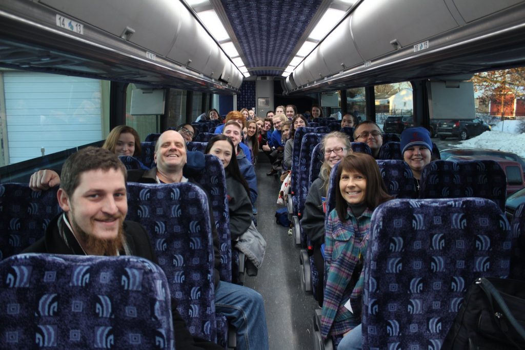 Carroll High School Students on the way to Washington March for Life (Courtesy Photo)