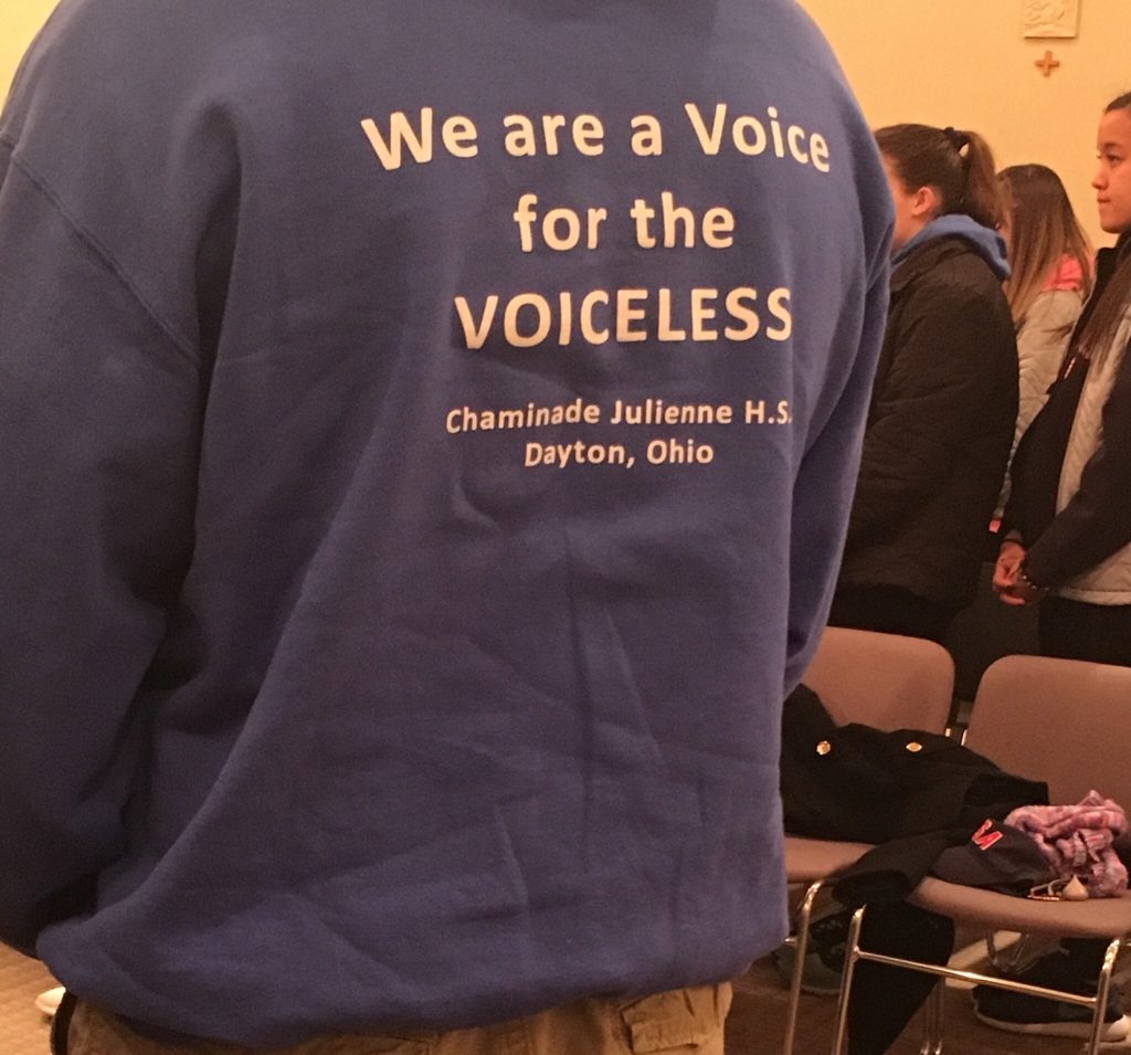 Chaminade Julienne Students at March for Life (Courtesy Photo)