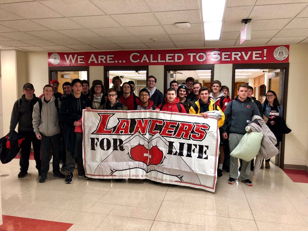 LaSalle High School students ready for departure for the March for Life Rally (Courtesy Photo)