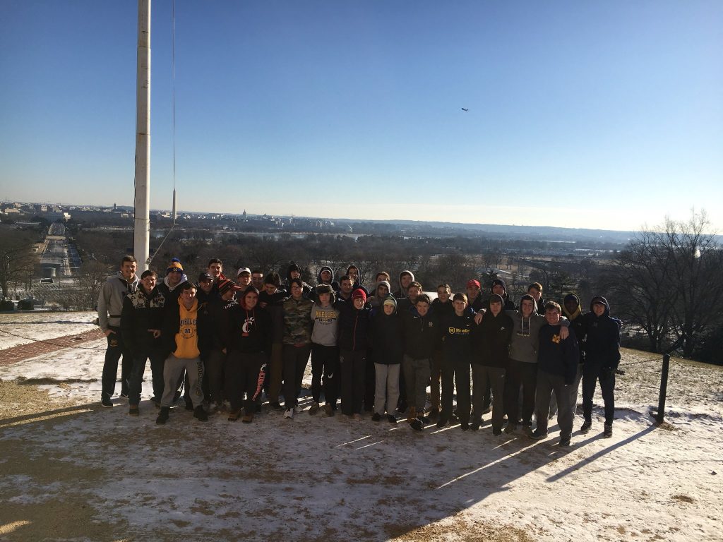 Men of Moeller in Washington DC before the March for Life 2018 (Courtesy Photo)