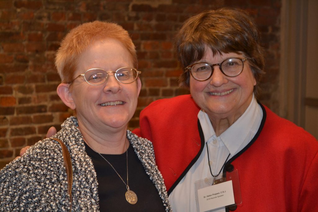 Sister Helen Prejean with The Catholic Telegraph's own Sister Eileen Connelly OSU (CT Photo/Greg Hartman)
