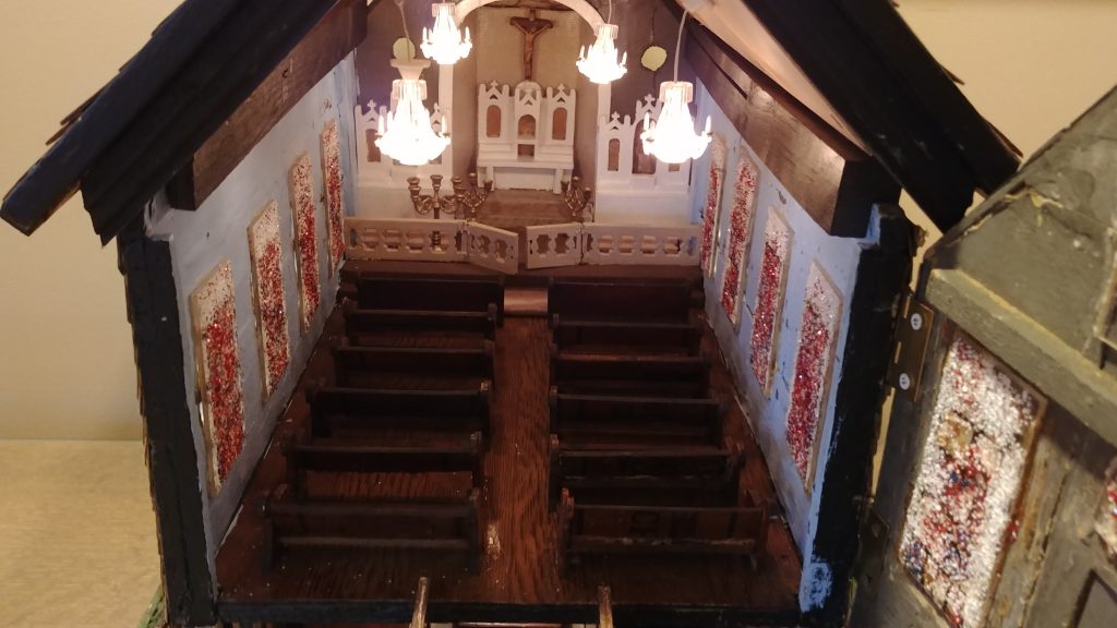 A replica (made of old Ibold Cigar Boxes) of the original St. Aloysius Goinzaga. (CT Photo/Greg Hartman)