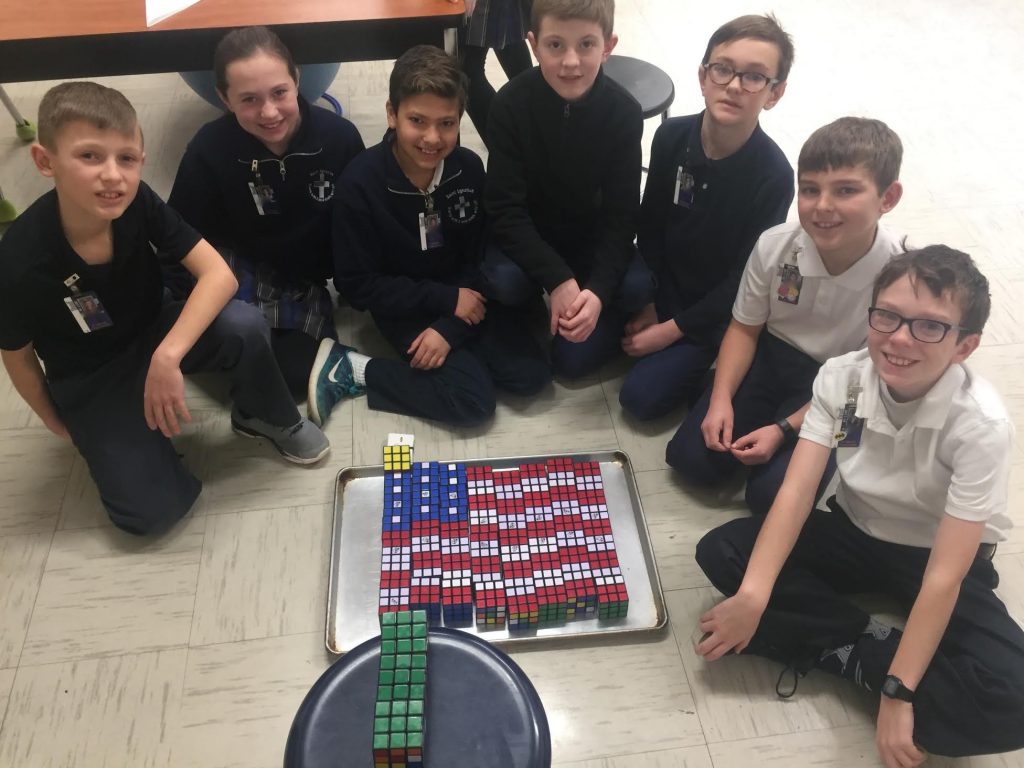 St I's Fifth Grade Math Enrichment Andrew Voelkerding, Maya Destazio, Kyle Goertemoeller, Vincent Foote, John Paul Gray, Colin Birck, Jack Staarman (Courtesy Photo)