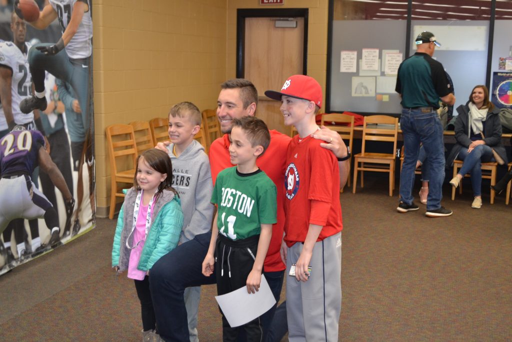 Garret Celek poses for pictures on March 10th at La Salle. (CT Photo/Greg Hartman)