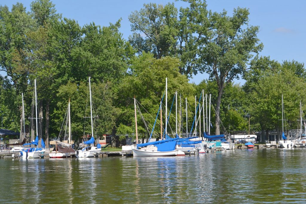 Walking to the shrine, one passes a couple of marina's. (CT Photo/Greg Hartman)