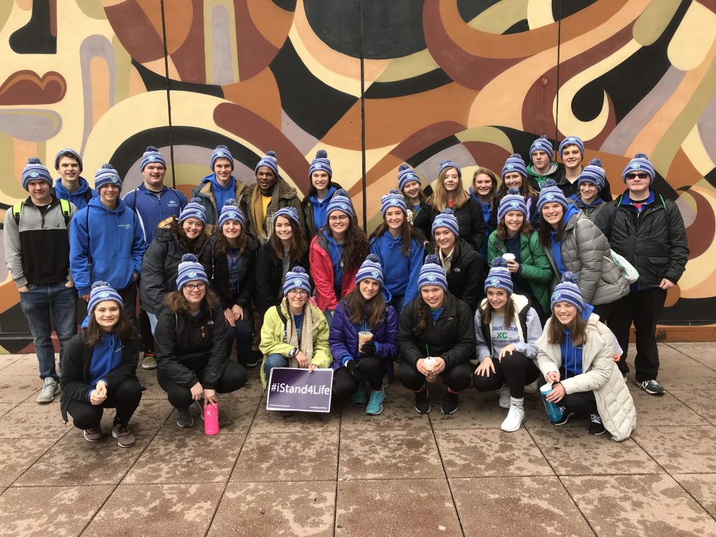 Chaminade Julienne Students participating in March for Life 2019. (CT Photo/Jeff Unroe)