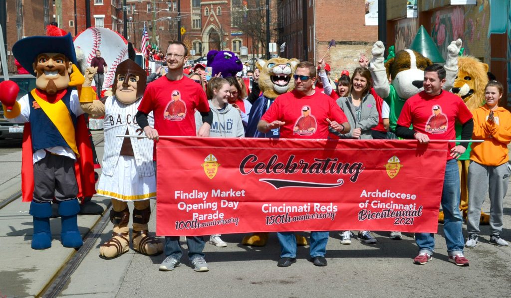 In our 198th year as an Archdiocese, we celebrate the 150th Opening Day of Cincinnati Reds Baseball in the Findlay Market Opening Day Parade. (CT Photo/Greg Hartman)