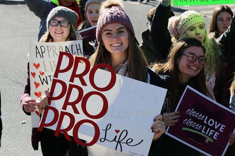 Pro-life demonstrators. Credit: Jonah McKeown/CNA