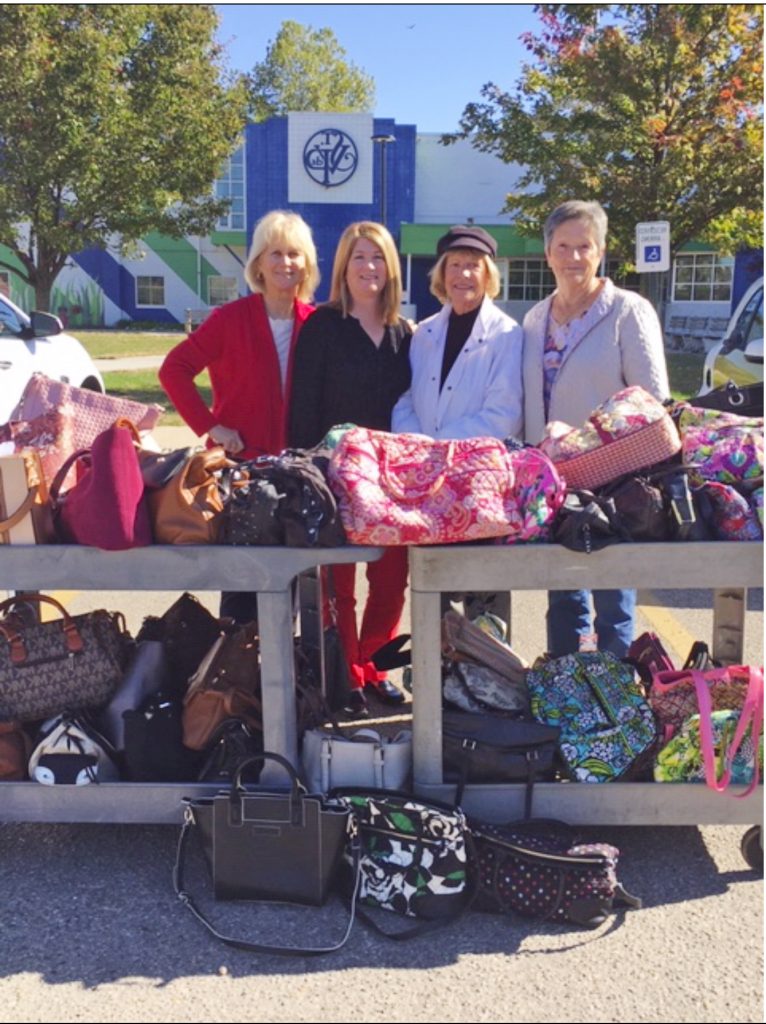 Through Dayton Catholic Women's Club's efforts, hundreds of purses, filled with essentials, were donated to ladies in need.