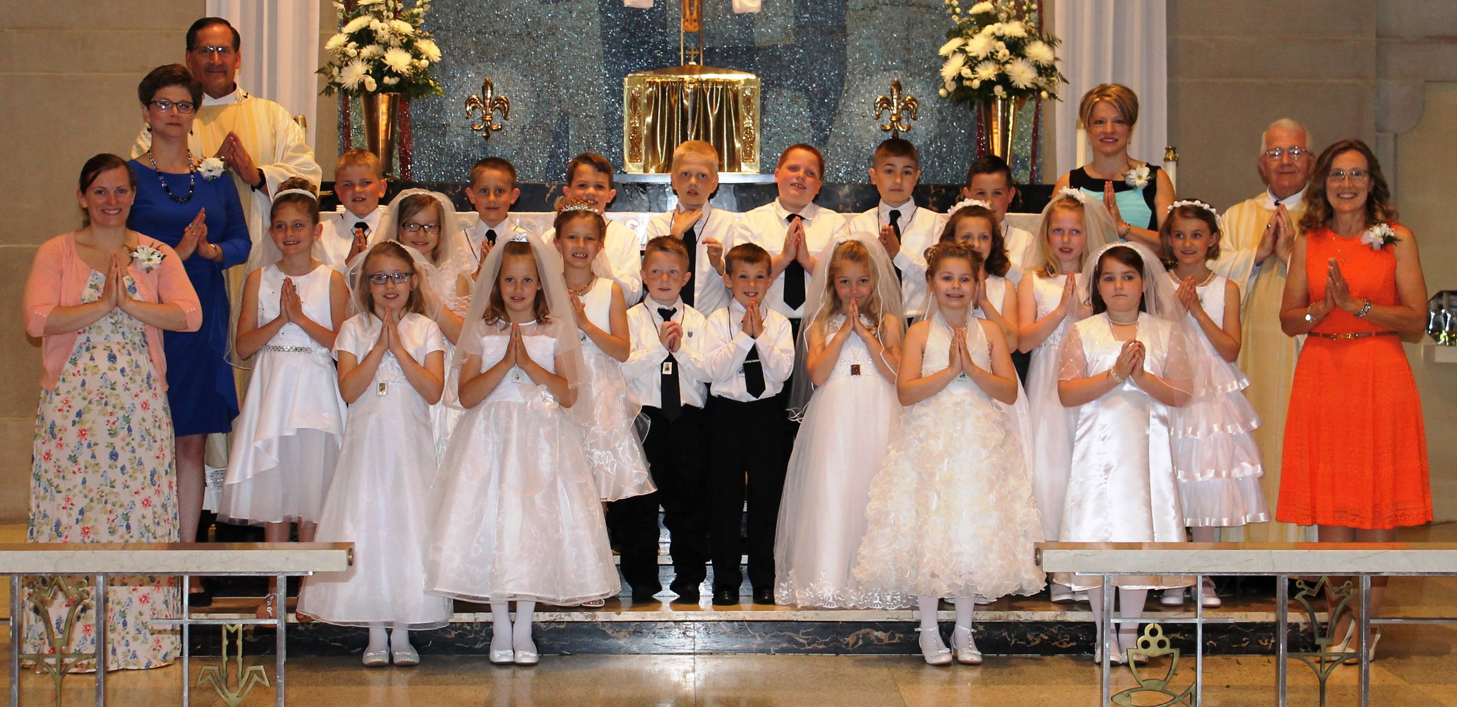 How old are you when you make your first communion First Holy Communion The Rosary Theology Of The Body Catholic Telegraph