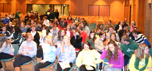 Attendees at the prayer service.