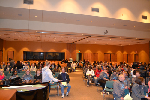 Attendees at the prayer service.