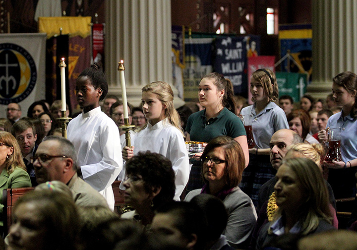 Students at Catholic Schools Mass