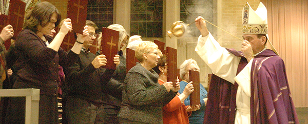 Archbishop Dennis M. Schnurr presided at the Rite of Election and Call to Continuing Conversion Feb, 17 at Our Lady of the Immaculate Conception Church, Dayton