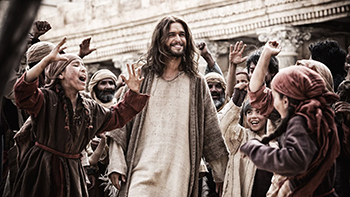 Diogo Morgado portrays Christ in scene from television miniseries 'The Bible'