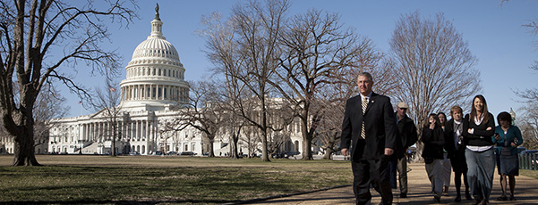 People walk near U.S. Capitol in Washington