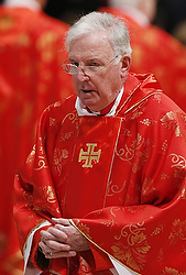 Cardinal Murphy-O'Connor seen during Mass for election of Roman pontiff in St. Peter's Basilica